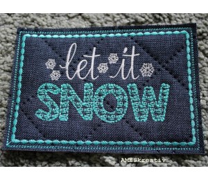 Stickdatei - ITH Postkarte Let it Snow